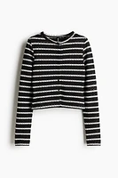 Pointelle Jersey Cardigan