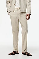 Regular Fit Linen-blend Pants