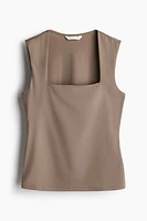 Square-neck Jersey Top