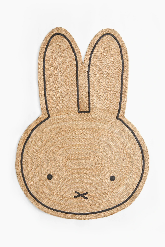 Rabbit-Shaped Jute Rug