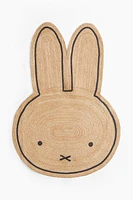 Rabbit-Shaped Jute Rug