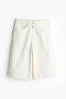 Knee-length Twill Shorts