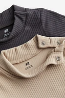 2-pack Ribbed Turtleneck Bodysuits