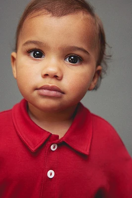 Long-Sleeved Polo Shirt