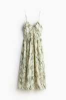 Linen-blend Strappy Dress