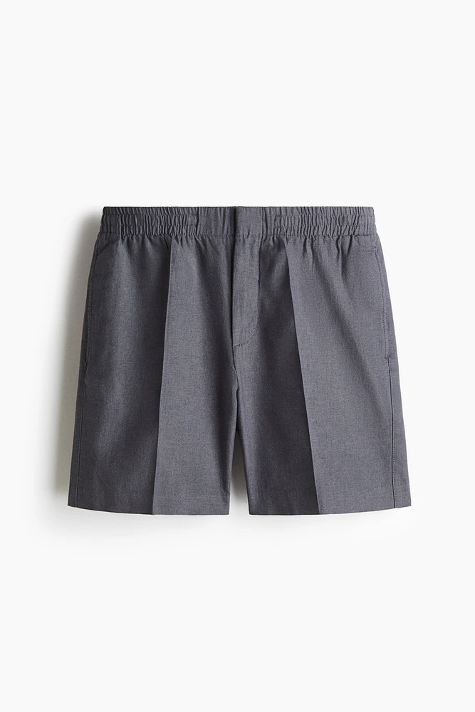 Short classique en lin mélangé