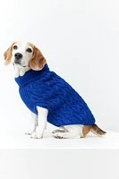 Cable-knit Dog Sweater