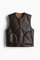 Regular Fit Reversible teddy gilet