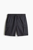 Regular Fit Nylon Cargo Shorts