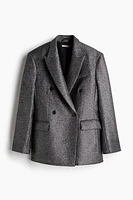 Wool-Blend Glittery Jacket