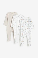 Lot de 3 pyjamas avec pieds