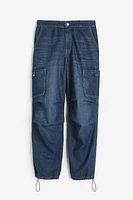 Denim Parachute Pants