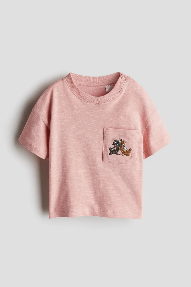 Cotton T-Shirt with Patch Pocket