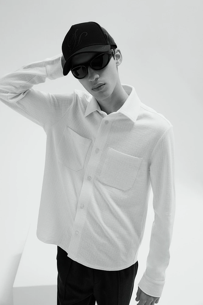 Regular Fit Textured Overshirt