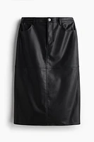 Coated Midi Skirt