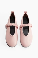 Scrunchie-detail ballet pumps