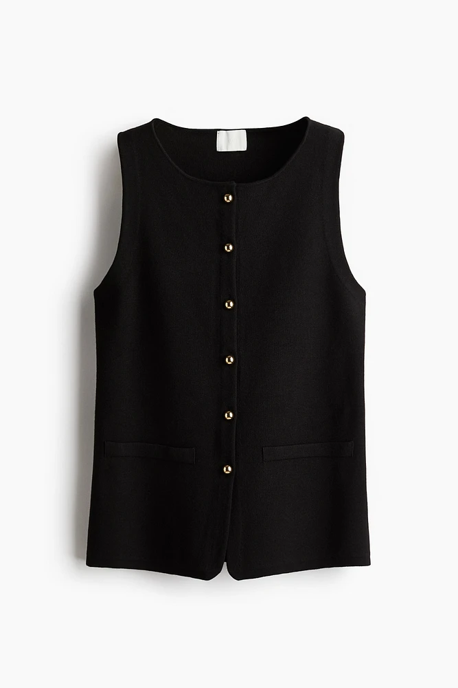 Button-Front Tank Top