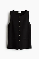 Button-Front Tank Top