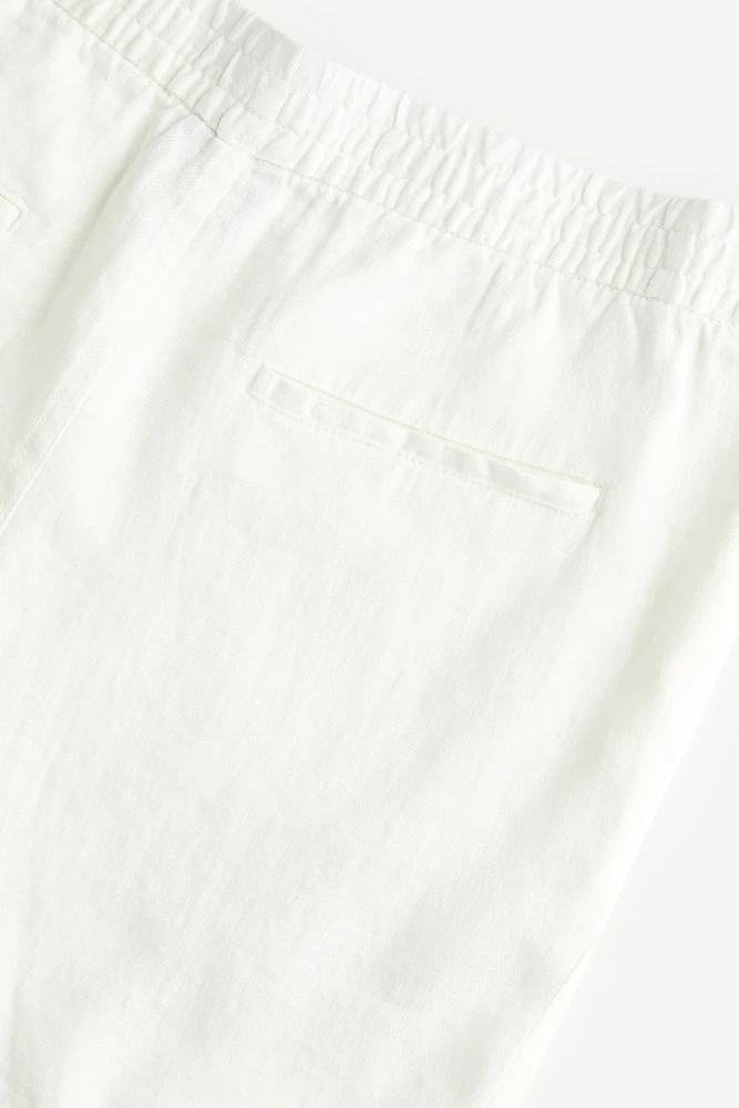 Regular Fit Linen Shorts