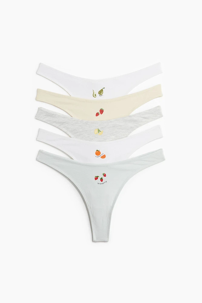 5-pack Cotton Thong Briefs