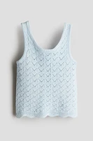 Pointelle-Knit Tank Top