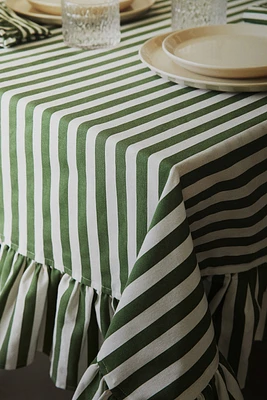 Frill-trimmed tablecloth