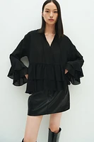 Flounced Chiffon Blouse