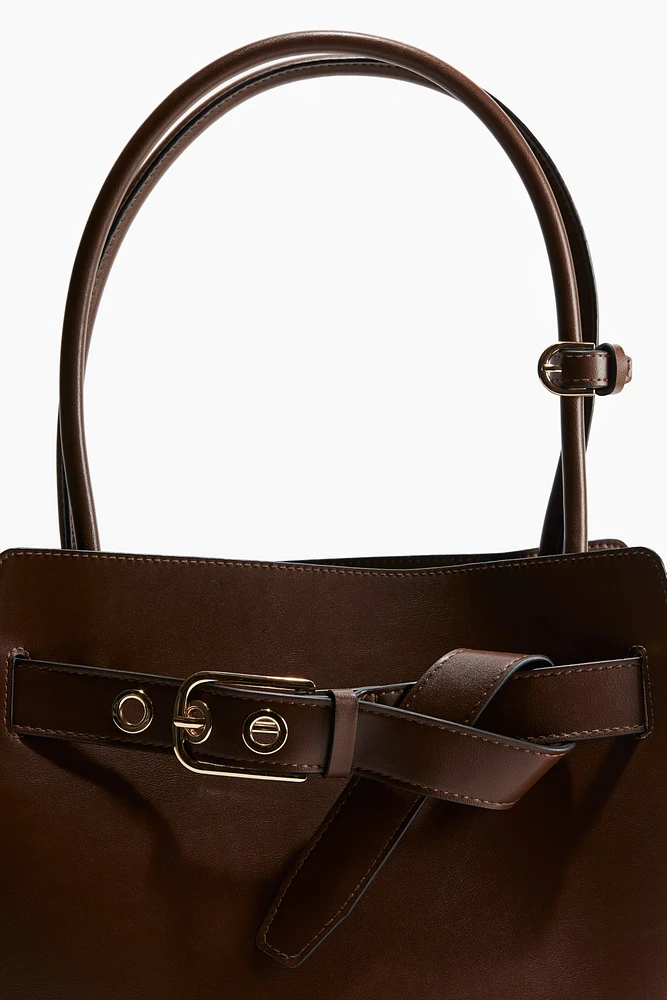 Strap-Detail Tote Bag