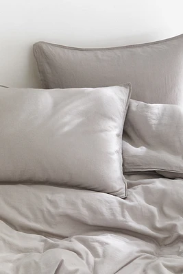 Linen-blend King/Queen Duvet Cover Set
