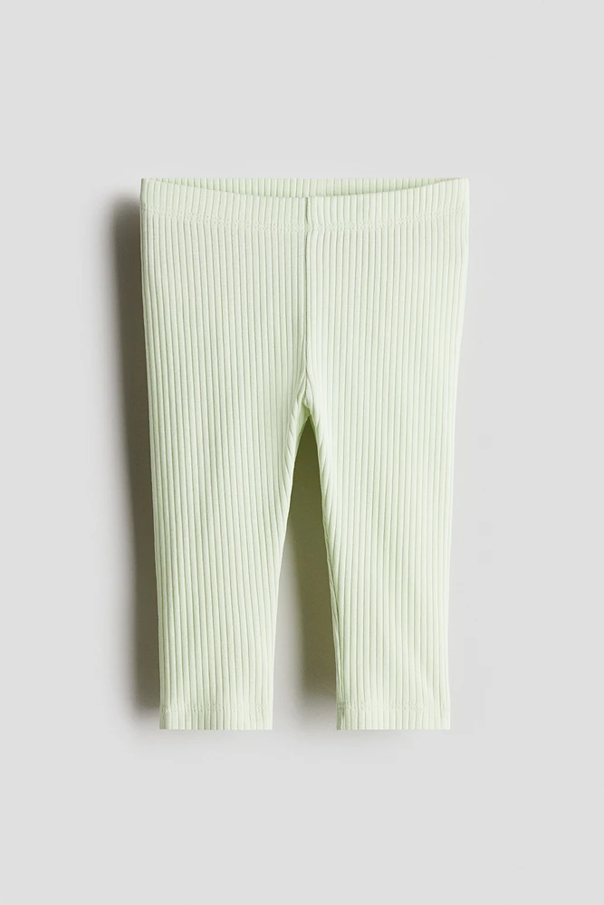 Ribbed Cotton Leggings