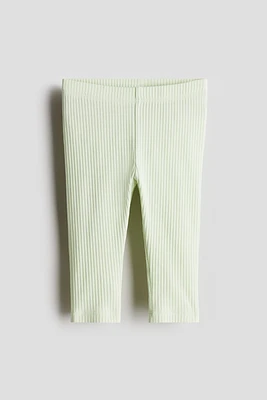 Ribbed Cotton Leggings