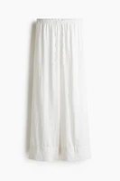 Wide-Leg Linen-Blend Pants