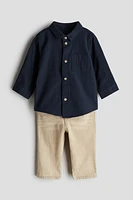 2-piece Shirt and Jeans Set