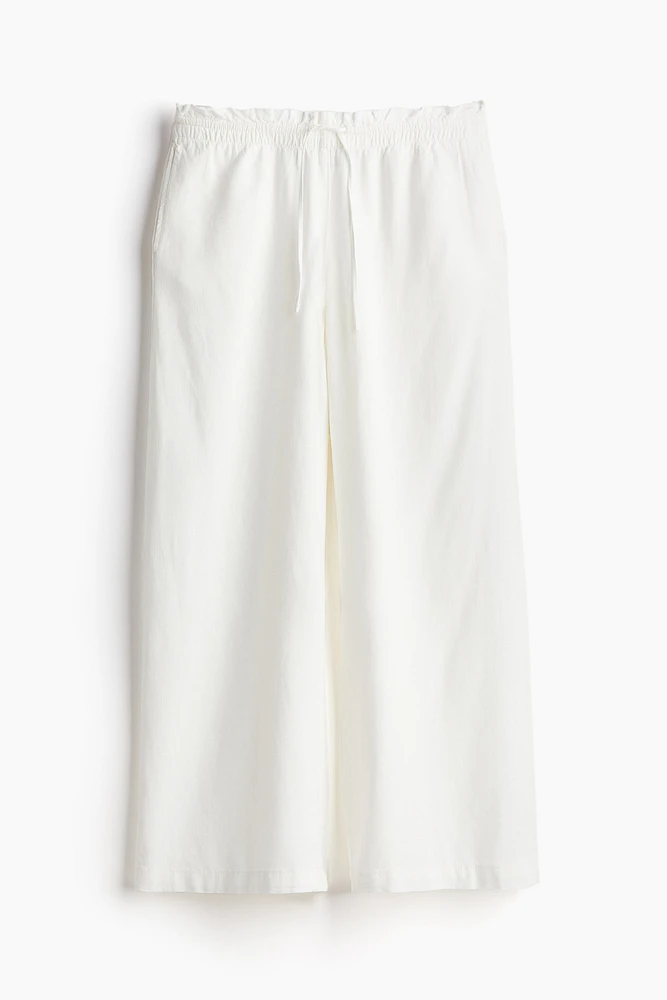 Linen-blend Pull-on Pants