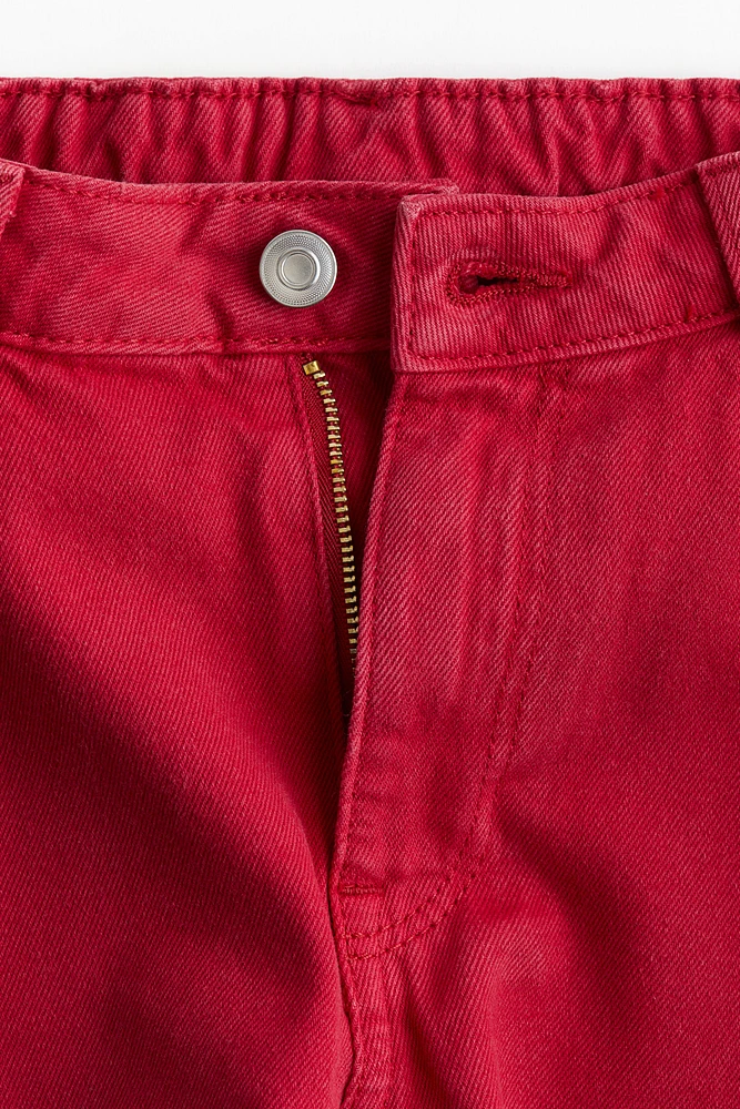 Frayed-Edge Denim Shorts
