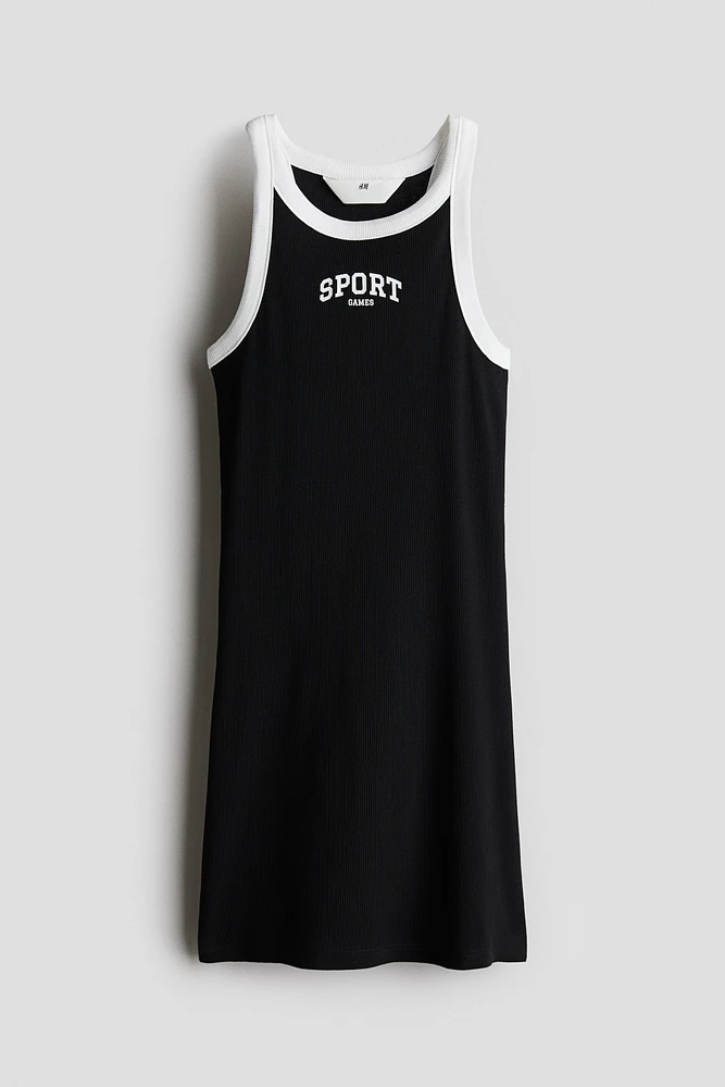Robe en coton côtelé