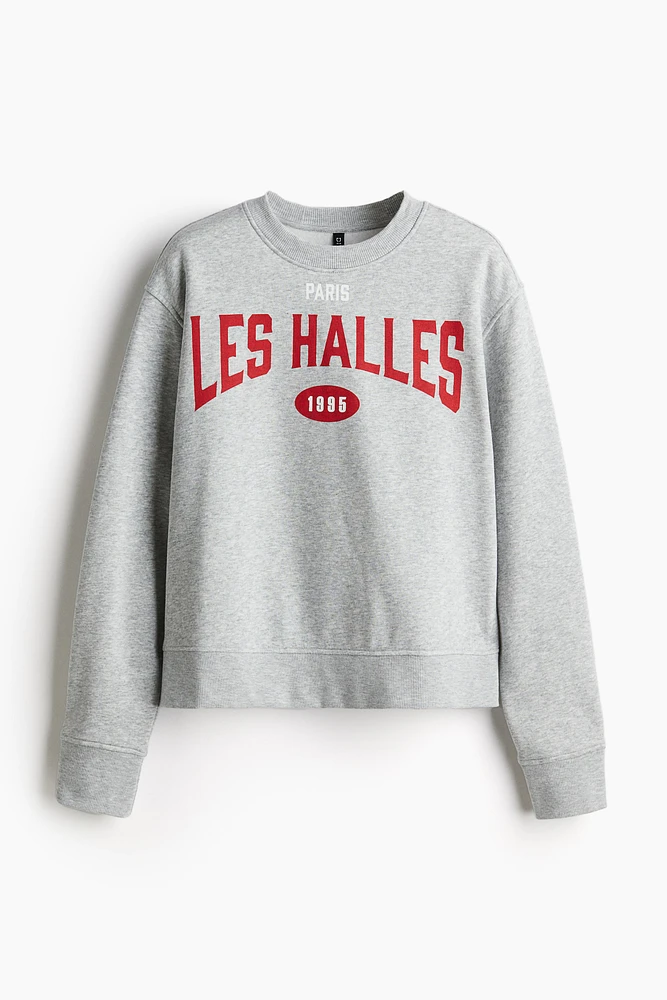 Oversized Motif-Front Sweatshirt