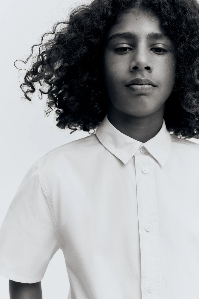Chemise à manches courtes en coton