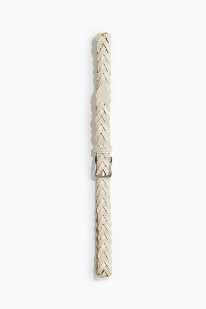 Ceinture en cuir tressé