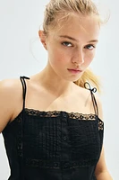 Flounce-Trimmed Camisole Top