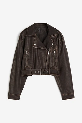 Coated Biker Jacket