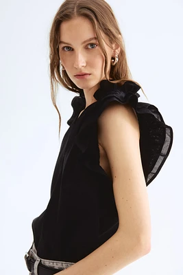 Ruffle-Trimmed Blouse