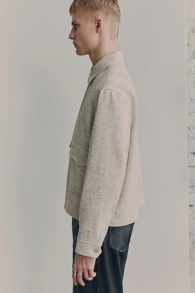 Short Textured-Weave Jacket