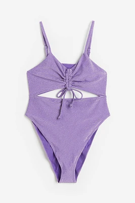 H&M+ High Leg Swimsuit with Drawstring