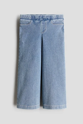 Pantalon large façon denim