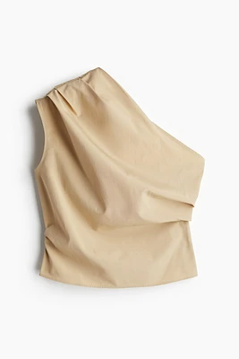 Draped One-shoulder Top