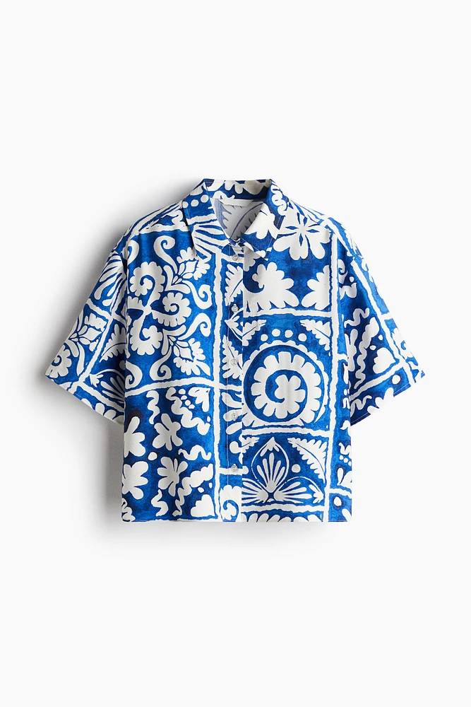Short-Sleeved Twill Shirt