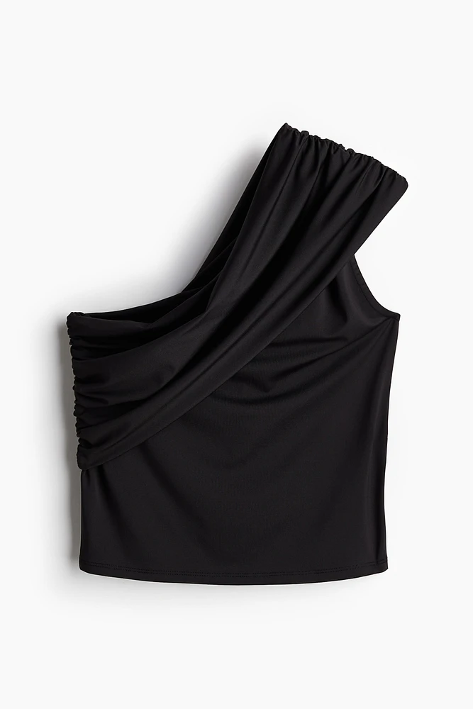 One-Shoulder Top with Foldover Edge