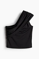 One-Shoulder Top with Foldover Edge