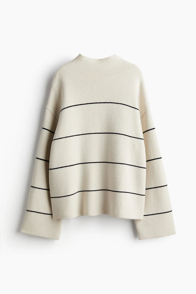 Wool-Blend Mock-Turtleneck Sweater